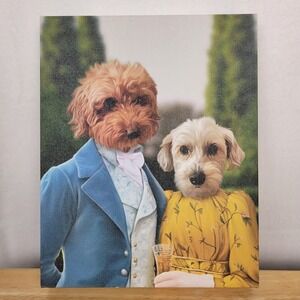 Humorous Regal Dog Canvas Art Print Framed | Perfect Pet‎ Salon Vet Office Decor